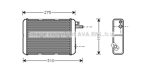 AVA QUALITY COOLING Теплообменник, отопление салона IV6018